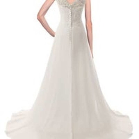 JAEDEN White Lace A-Line Wedding Gown - Size 4 - Picture 2 of 12